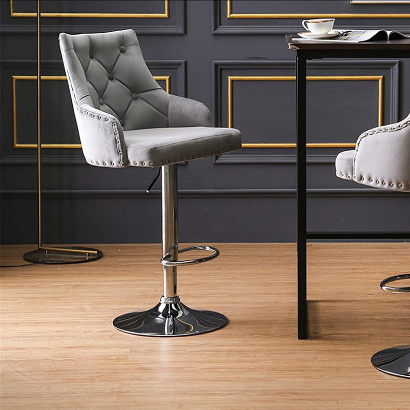 Rosdorf Park Tilford Swivel Adjustable Height Bar Stool & Reviews Wayfair